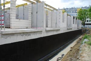 Wykonanie izolacji ścian fundamentowych w ramach inwestycji Stabłowice III - IV Wrocław ul.Kokosowa